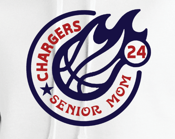 McClintock Chargers Basketball Senior Mom Cropped Hoodie 1