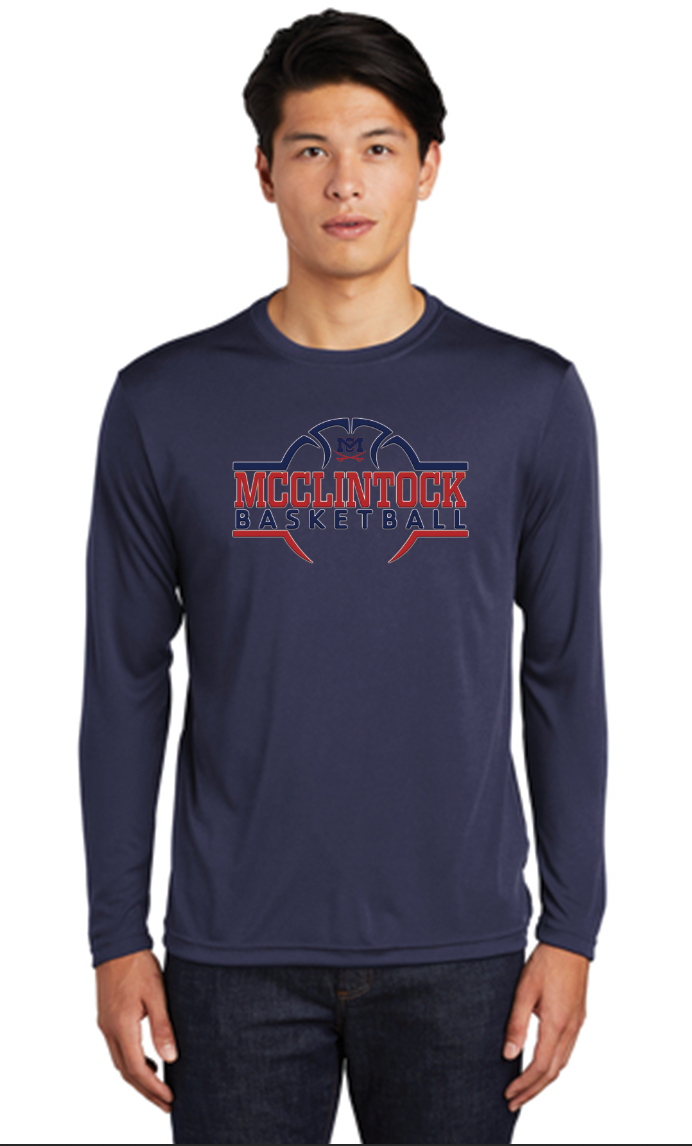 McClintock Chargers Basketball Performance Long-Sleeve T-Shirt 1