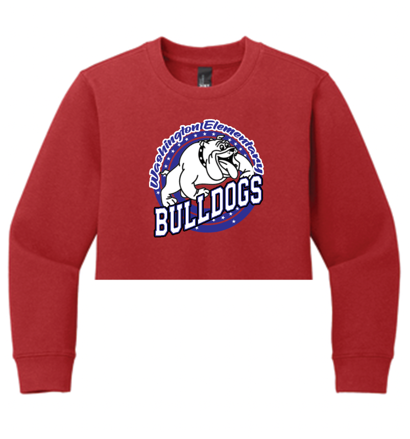 Washington Bulldogs Girls Cropped Sweatshirt