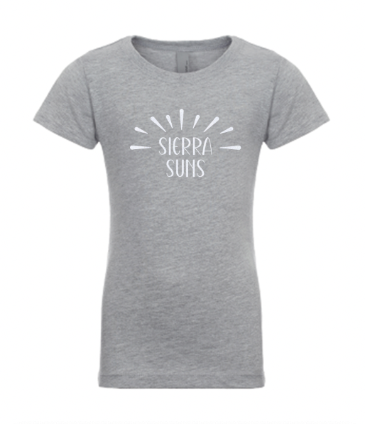 Sierra Suns Youth Sun Rays Glitter Princess Fitted T-Shirt