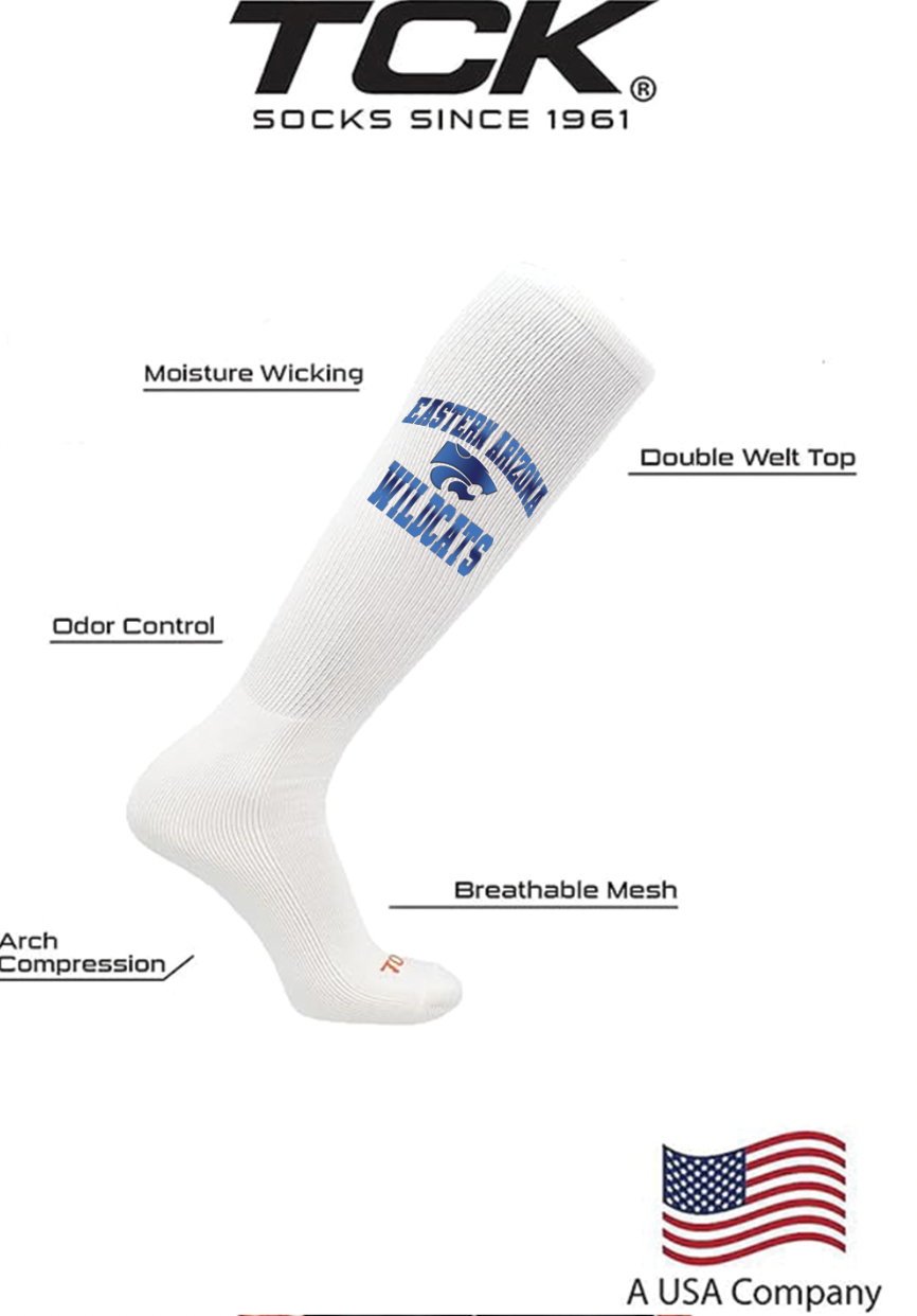 Eastern AZ Wildcats Football Over the Calf Socks