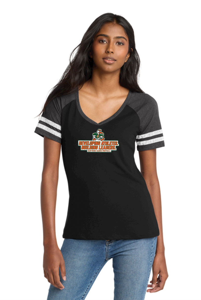 Eastside Canes Football District® Women’s Game V-Neck Tee