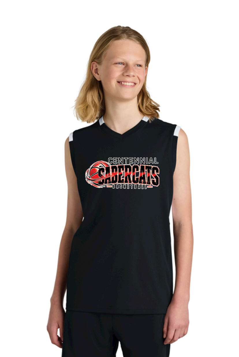 Centennial Basketball Sport-Tek® Club Sleeveless V-Neck