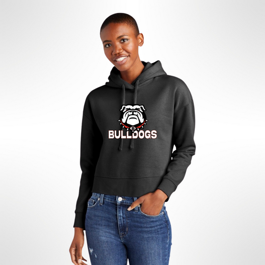 Bulldogs Football Women's Crop Hoodie