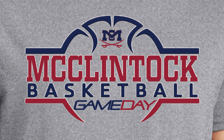 McClintock Chargers Basketball Gameday T-Shirt 1