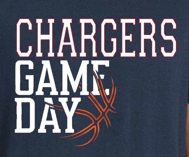 McClintock Chargers Basketball Gameday T-Shirt 2