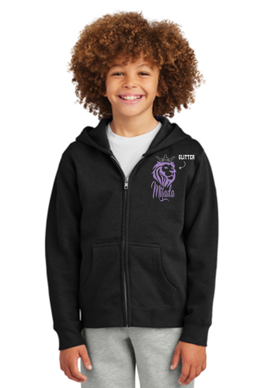 Kyrene de la Mirada Glitter Zip-Up Hoodie