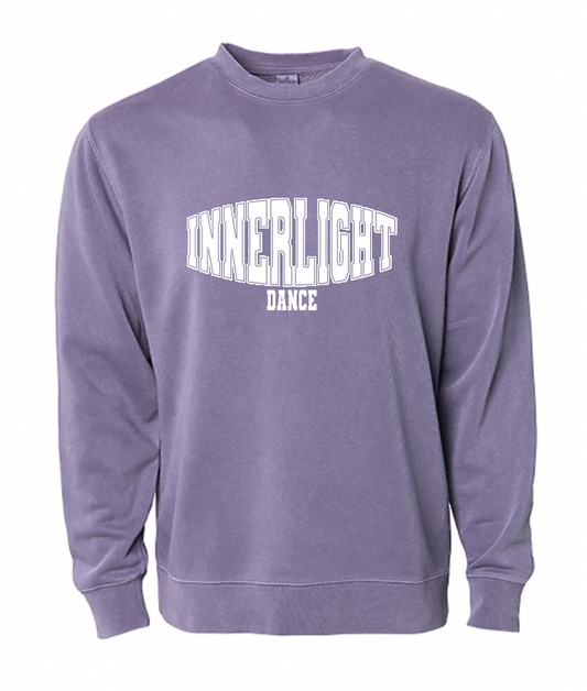 Innerlight Dance Varsity Adult Pigment Dyed Crewneck Sweatshirt