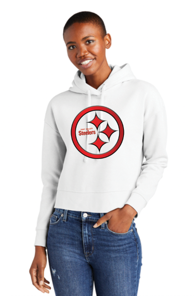 Steelers Football Women's Personalized Crop Hoodie
