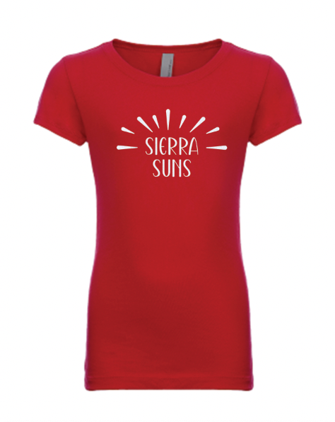Sierra Suns Youth Sun Rays Glitter Princess Fitted T-Shirt
