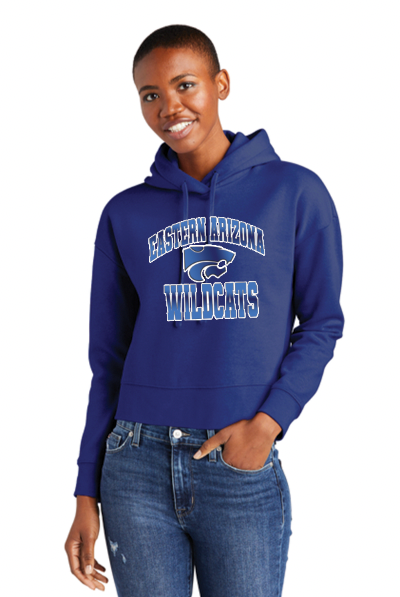 Eastern AZ Wildcats Football Women's Personalized Crop Hoodie