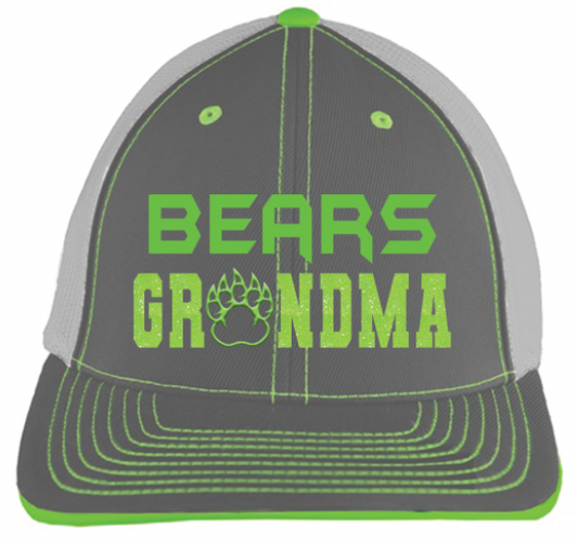 Chandler Bears Grandma Glitter White Trucker FlexFit