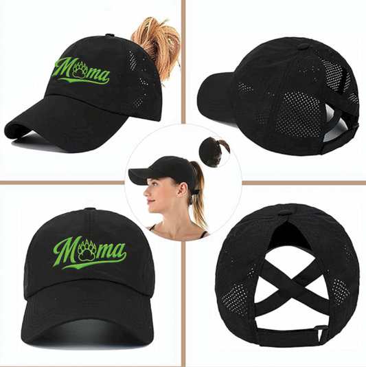 Chandler Mama Bear Ponytail Hat- Embroidered