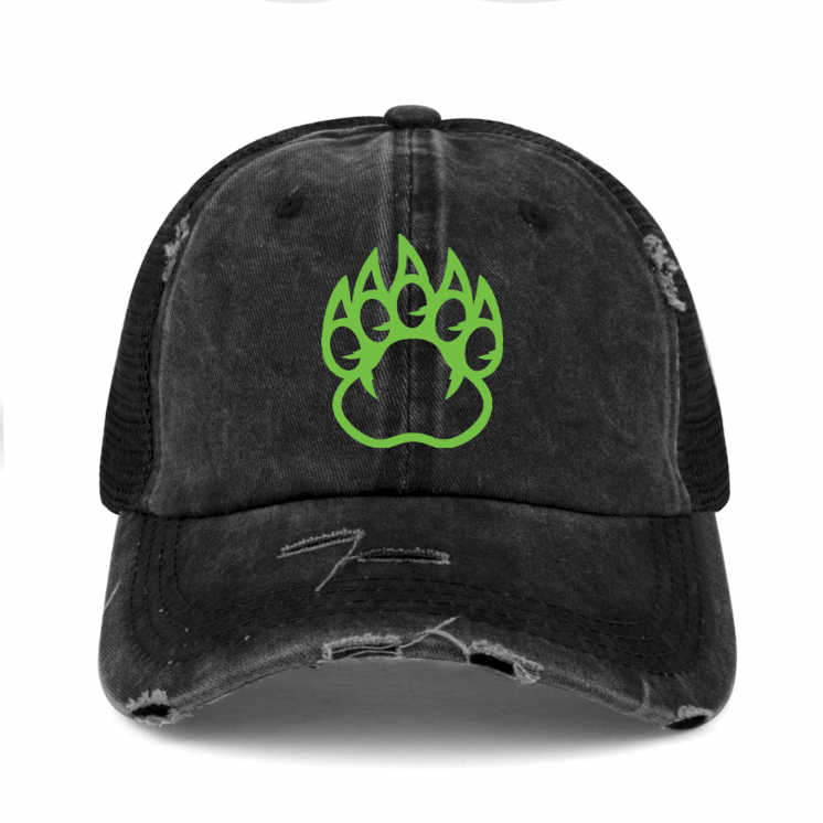 Chandler Mama Bear Distressed Ponytail Hat- Embroidered