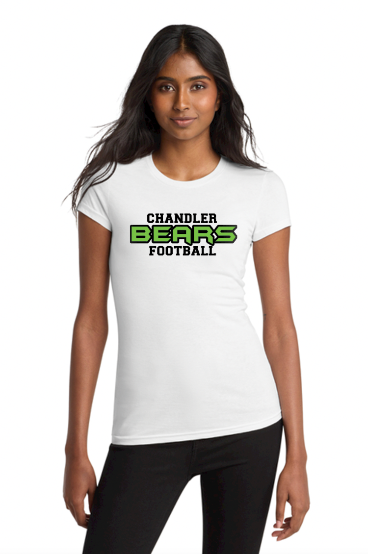 Chandler Bears Football Women's Fitted T-Shirt