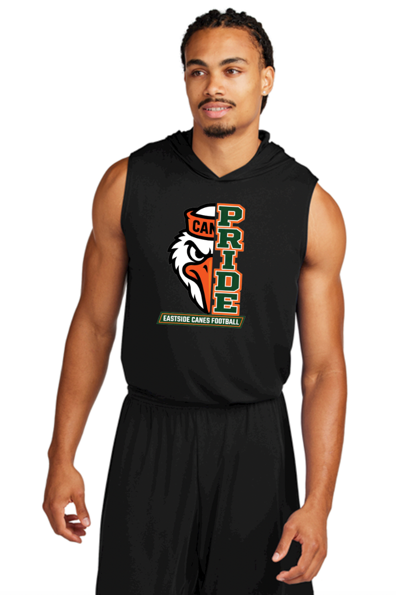 Eastside Canes Football Personalized Sport-Tek® Competitor™ Sleeveless Hoodie