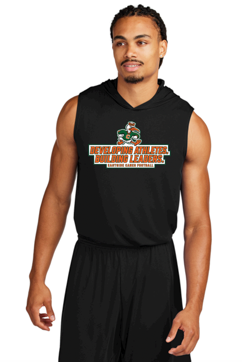 Eastside Canes Football Personalized Sport-Tek® Competitor™ Sleeveless Hoodie