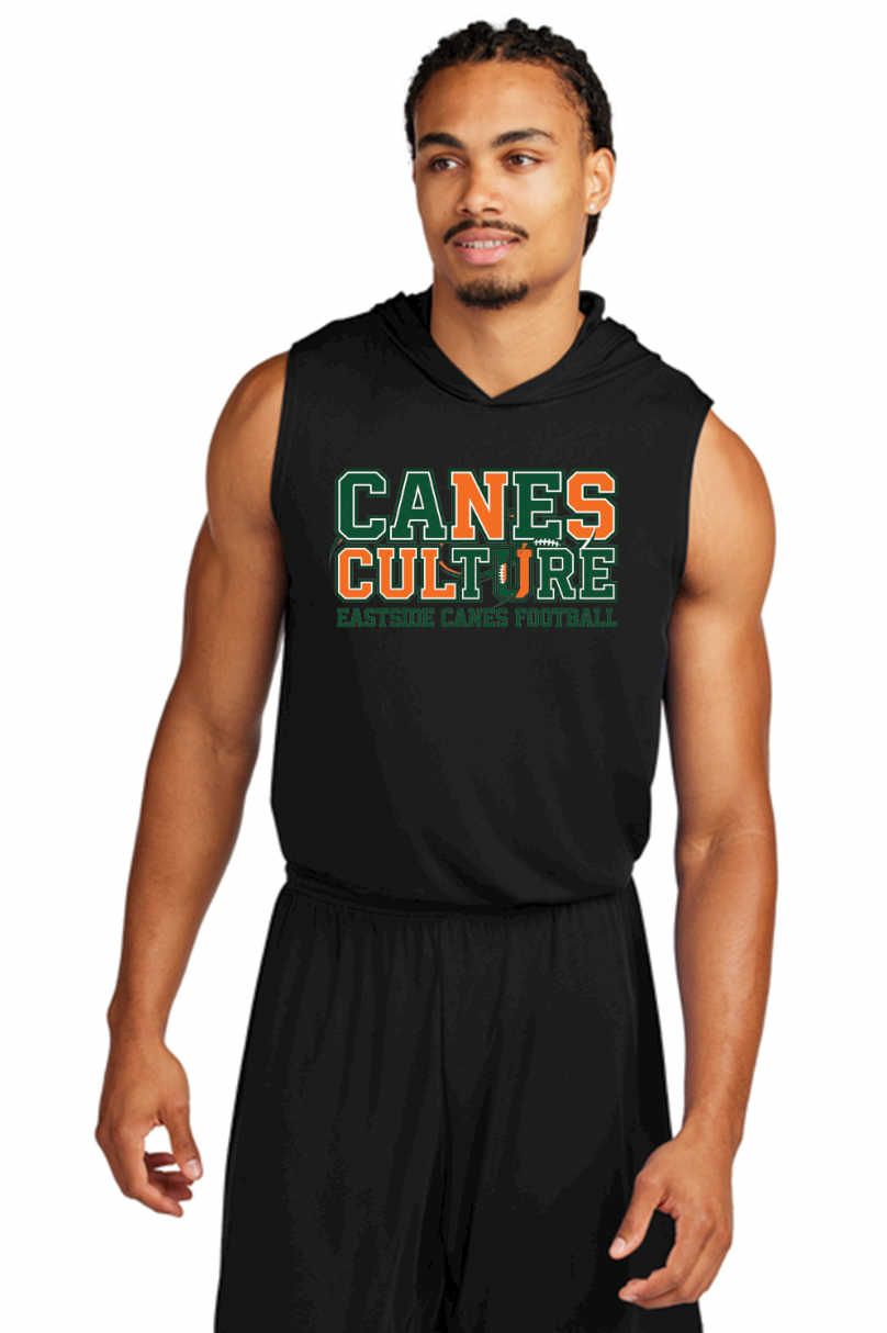 Eastside Canes Football Personalized Sport-Tek® Competitor™ Sleeveless Hoodie