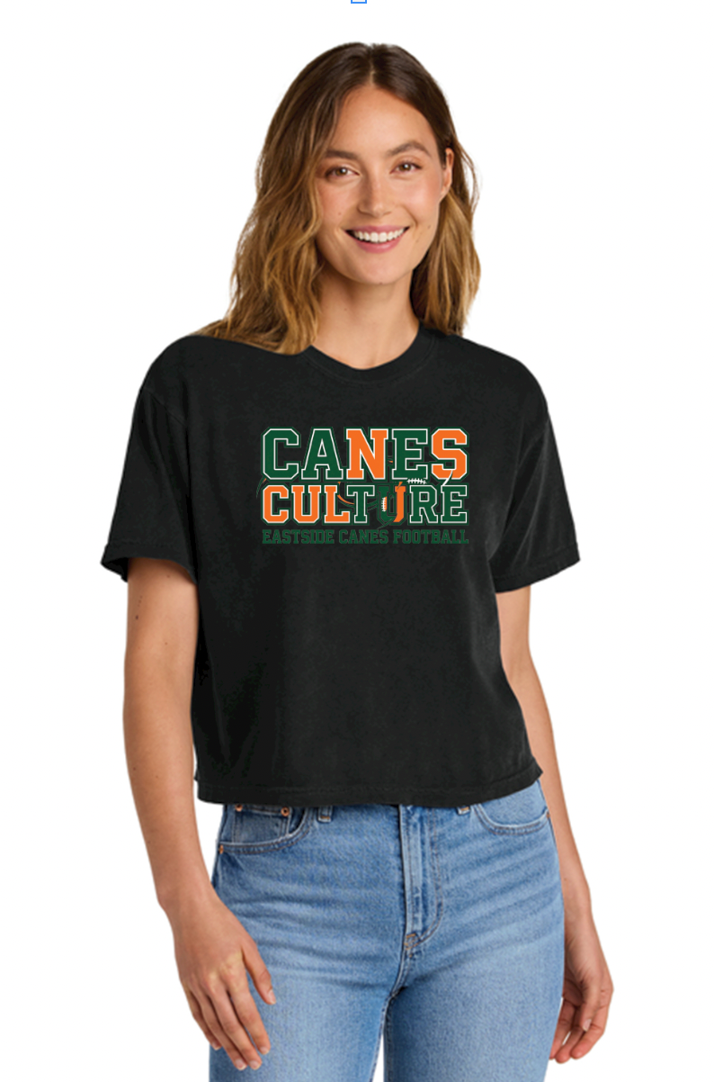 Eastside Canes Football Personalized Heavyweight Boxy Tee