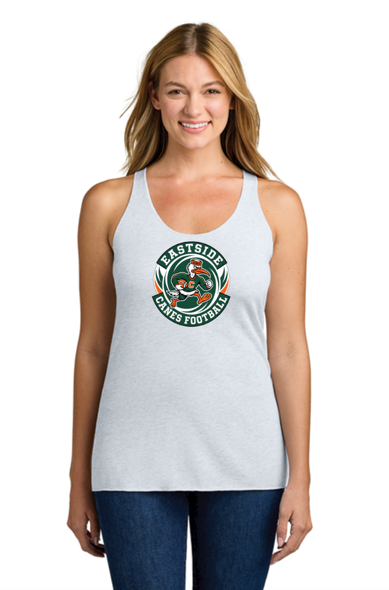 Eastside Canes Football Women's Racerback Tri-blend Tank