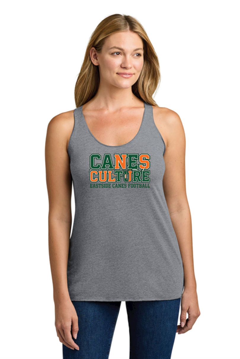 Eastside Canes Football Women's Racerback Tri-blend Tank