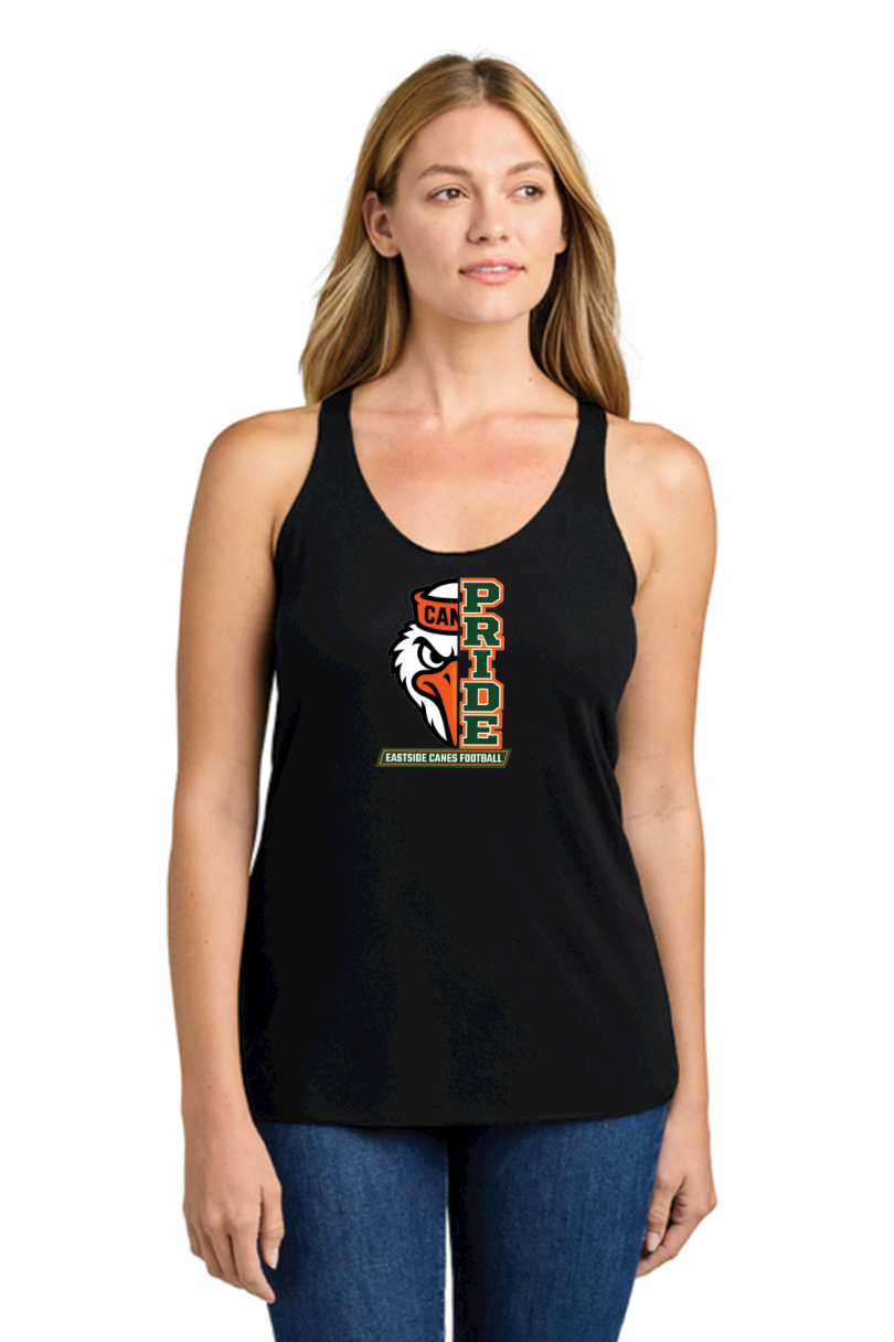 Eastside Canes Football Women's Racerback Tri-blend Tank