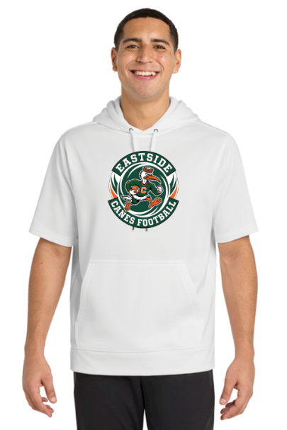 Eastside Canes Football Sport-Tek® Sport-Wick® Fleece Short Sleeve Hooded Pullover