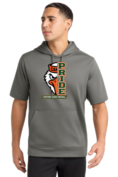 Eastside Canes Football Sport-Tek® Sport-Wick® Fleece Short Sleeve Hooded Pullover