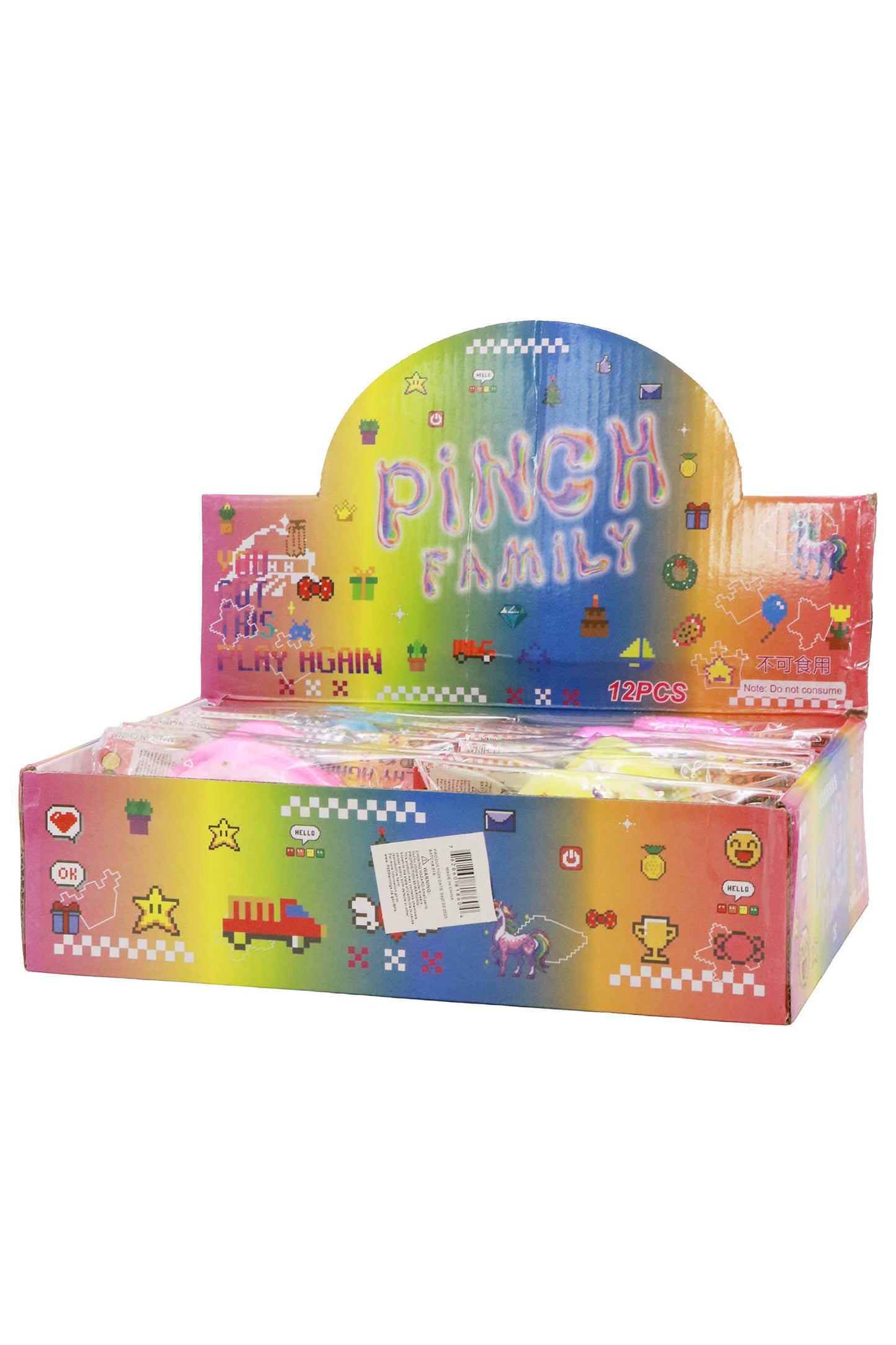 Waffle Glitter Sticky Mochi Squishy Bag