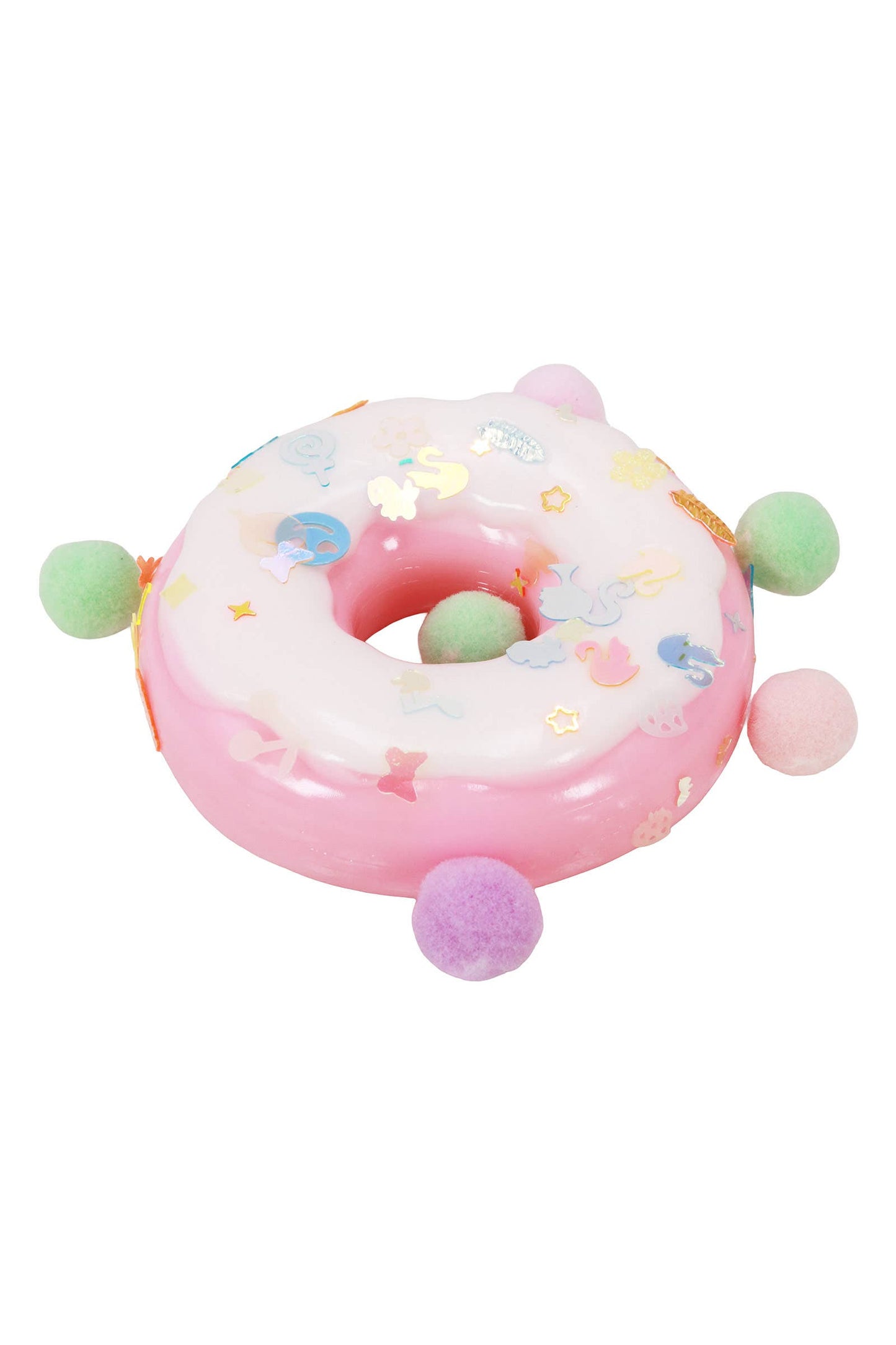 Pastel Donut Glitter Sticky Mochi Squishy Bag