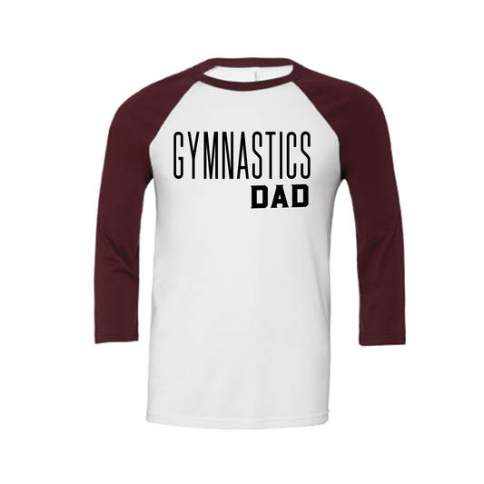 Gymnastics Dad Raglan Baseball Tee